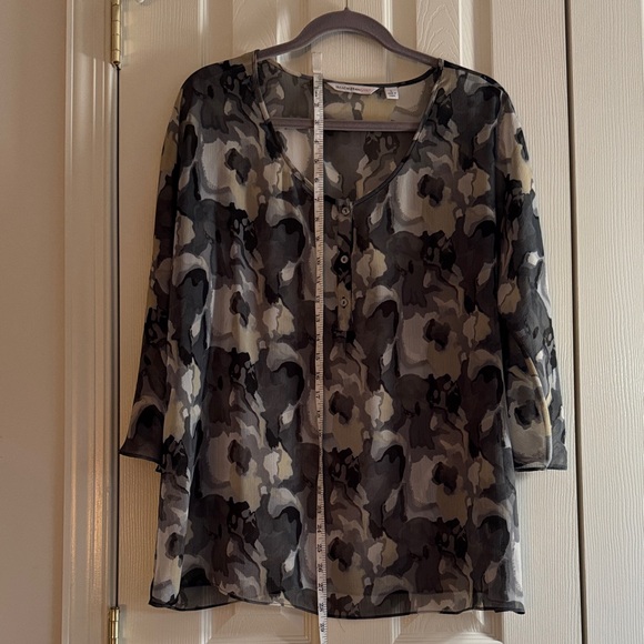 Isaac Mizrahi Live! Sheer Blouse – Size L - Picture 3 of 6